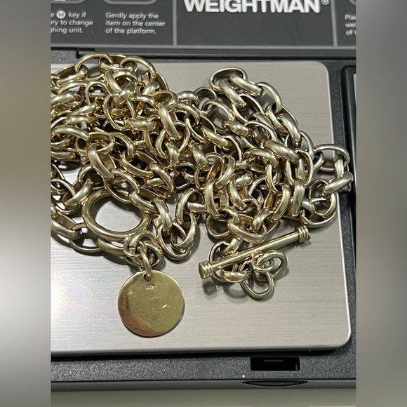 designer Alexis Von Viragh  925 Necklace  Gold Tone Long 33 In / 56g - Picture 15 of 16